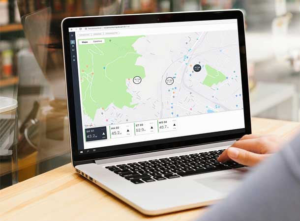 Zobrazenie monitorovaných miest na prehľadnej interaktívnej mape